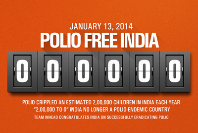 POLIO FREE INDIA – 13 January 2014